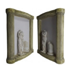 Antik Fragment-1" mitolojik kadın ve sütun kompozisyonu. Rölyef Tablo